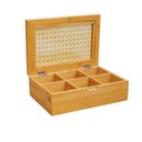 Ver imagem 2 de Caixa para Chá e Especiarias Bambu e Palhinha - Mimo Style 10107 Bm24029