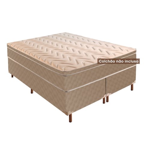Base Box Queen Florença 42x158x198cm Bege/Rustico Paropas By Ecosono