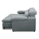 Ver imagem 4 de Sofa Retratil Reclinavel 2 Lugares 2,60m Crystal Veludo Cinza Lansofbr Lansof Brasil