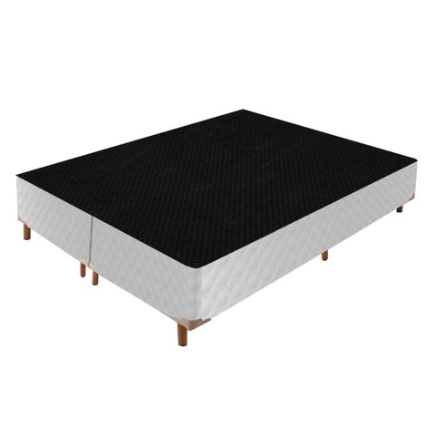 Base Box Queen Mônaco 42x158x198cm Branco/Rustico/Bordo Paropas By Ecosono