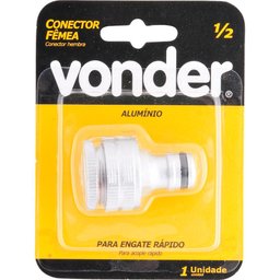 Conector Fêmea para Engate Rápido Jardim Alumínio - Vonder - 2
