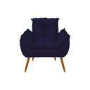 Ver imagem 3 de Kit 02 Poltronas Decorativas Opala Pés Palito - Sala Cor:Azul-marinho