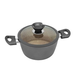 Panela Antiaderente Caçarola em Granito Orleans 24cm A5 Cor Cinza - 1