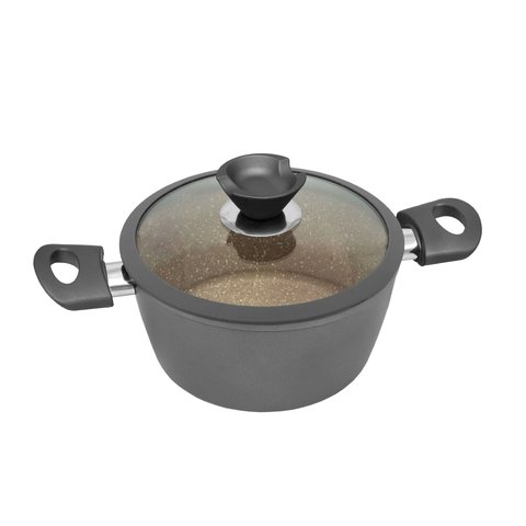 Panela Antiaderente Caçarola em Granito Orleans 24cm A5 Cor Cinza