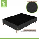 Ver imagem 3 de Base Box Casal Íris 42x138x188cm Preto/Elegancy Paropas By Ecosono