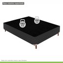 Ver imagem 5 de Base Box Casal Íris 42x138x188cm Preto/Elegancy Paropas By Ecosono