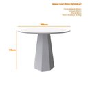Ver imagem 3 de Mesa Jantar Isis 117x117 sem Vidro Off White/ype - Nc