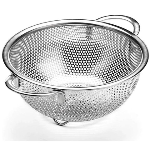 Escorredor Inox Macarrao Massas Fruta Legumes Verduras Cozinha Preparo Multiuso Versatil Resistente