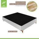 Ver imagem 2 de Base Box Casal Mônaco 42x138x188cm Branco/Rustico/Bordo Paropas By Ecosono