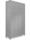 Ver imagem 1 de Armário Roupeiro Locker de Aço 12 Portas Vestiário Cinza com Chave