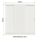 Ver imagem 4 de Guarda-roupa Casal Madesa Reno 3 Portas de Correr