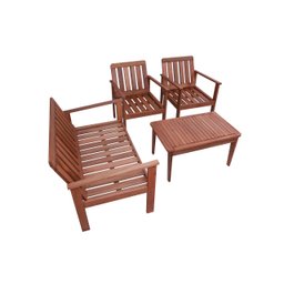 Conjunto Namoradeira Poltronas e Mesa de Apoio 4 Peças San Martino - 2