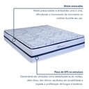Ver mais imagens de Colchão Queen Molas Ensacadas Mônaco 32x158x198cm Paropas By Ecosono Branco/Azul