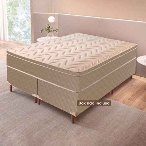 Colchão Queen Molas Ensacadas Júlia 28x158x198cm Paropas By Ecosono Prata/Rustico