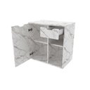 Ver mais imagens de Conjunto Kit para banheiro 80cm com Gabinete espelheira e cuba CJ43018-105 Móvel na Caixa Mármore Br