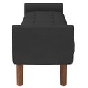 Ver imagem 4 de Puff Recamier Decorativo com Pés em Madeira 140 cm Itália P05 Veludo Preto - Lyam Decor