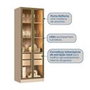 Ver imagem 7 de Cristaleira Armário 2 Portas Reflectas com LED 100% MDF Celeste Bege/Duna