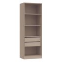 Ver imagem 2 de Cristaleira Armário 2 Portas Reflectas com LED 100% MDF Celeste Bege/Duna