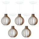 Ver imagem 1 de Pendente Luminária Bali E27 Bancada Moderno 5 Unidades:branco
