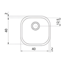 Ver imagem 3 de Cuba de Embutir ou Sobrepor Tramontina Aria Maxi 40 Bs em Inox 40x40