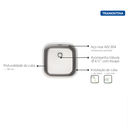 Ver imagem 4 de Cuba de Embutir ou Sobrepor Tramontina Aria Maxi 40 Bs em Inox 40x40