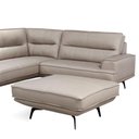 Ver imagem 2 de Sofá Evans Canto + Chaise com Puff Couro Pérola 476cm - 69880