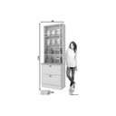 Ver imagem 3 de Cristaleira de Cozinha Americana c/ 2 Portas (2 c/Vidro) c/ 2 Gavetas Branco - Henn