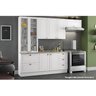 Cristaleira de Cozinha Americana c/ 2 Portas (2 c/Vidro) c/ 2 Gavetas Branco - Henn - 7