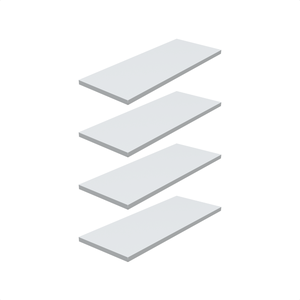 Kit 4 Prateleira Branca 50X20 + Suporte Flutuante Mdf  Organizadora Decoração Cozinha Banheiro Sala