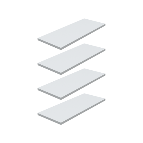 Kit 4 Prateleira Branca 50X20 + Suporte Flutuante Mdf  Organizadora Decoração Cozinha Banheiro Sala