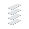 Kit 4 Prateleira Branca 50X20 + Suporte Flutuante Mdf  Organizadora Decoração Cozinha Banheiro Sala - 1