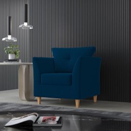 Poltrona para Sala Decorativa Isis Suede Azul Marinho Visan Estofados - 1