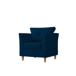 Poltrona para Sala Decorativa Isis Suede Azul Marinho Visan Estofados - 2
