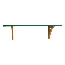 Prateleira Verde Musgo Madeira Maciça 70c Mão Francesa Pinus - 3
