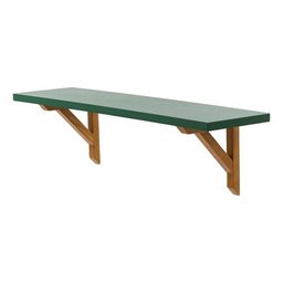 Prateleira Verde Musgo Madeira Maciça 70c Mão Francesa Pinus - 5