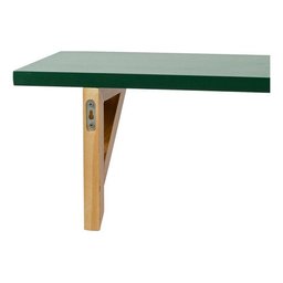 Prateleira Verde Musgo Madeira Maciça 70c Mão Francesa Pinus - 6