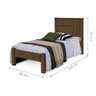 Cama De Solteiro Luther Castanho Com Colchão - 3