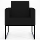Ver mais imagens de Kit 2 Poltronas Decorativas para Sala Recepção Base Fixa de Metal Helô L02 Suede Preto - Lyam