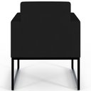 Ver imagem 3 de Kit 2 Poltronas Decorativas para Sala Recepção Base Fixa de Metal Helô L02 Suede Preto - Lyam