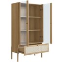Ver imagem 6 de Cristaleira para Sala de Jantar 2 Portas Pés Madeira Moss A03 Hanover Roble - Lyam Decor