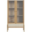 Ver imagem 3 de Cristaleira para Sala de Jantar 2 Portas Pés Madeira Moss A03 Hanover Roble - Lyam Decor