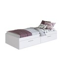Ver imagem 2 de Cama de Solteiro Branca com 2 Portas Basculantes Organizadoras MDP Tókio Art In Móveis