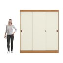 Ver mais imagens de Guarda-roupa 3 Portas de Correr Kappesberg Canela/off White 180cm