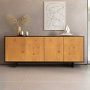 Ver imagem 3 de Balcão Aparador Buffet Grande 180 cm 4 Portas Madeira Freijó Preto Arto Idimex