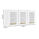 Ver imagem 3 de Cozinha Completa Aço C/ Portas Vidro Bella Bertolini - Branco