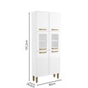 Ver imagem 2 de Cozinha Completa Aço C/ Portas Vidro Bella Bertolini - Branco