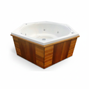 Ver imagem 2 de Spa com Hidromassagem Sextavado Flora Top Line Ouro Fino com Aquecedor e Cromoterapia LED 5 Lugares Gel Coat Branco 220V