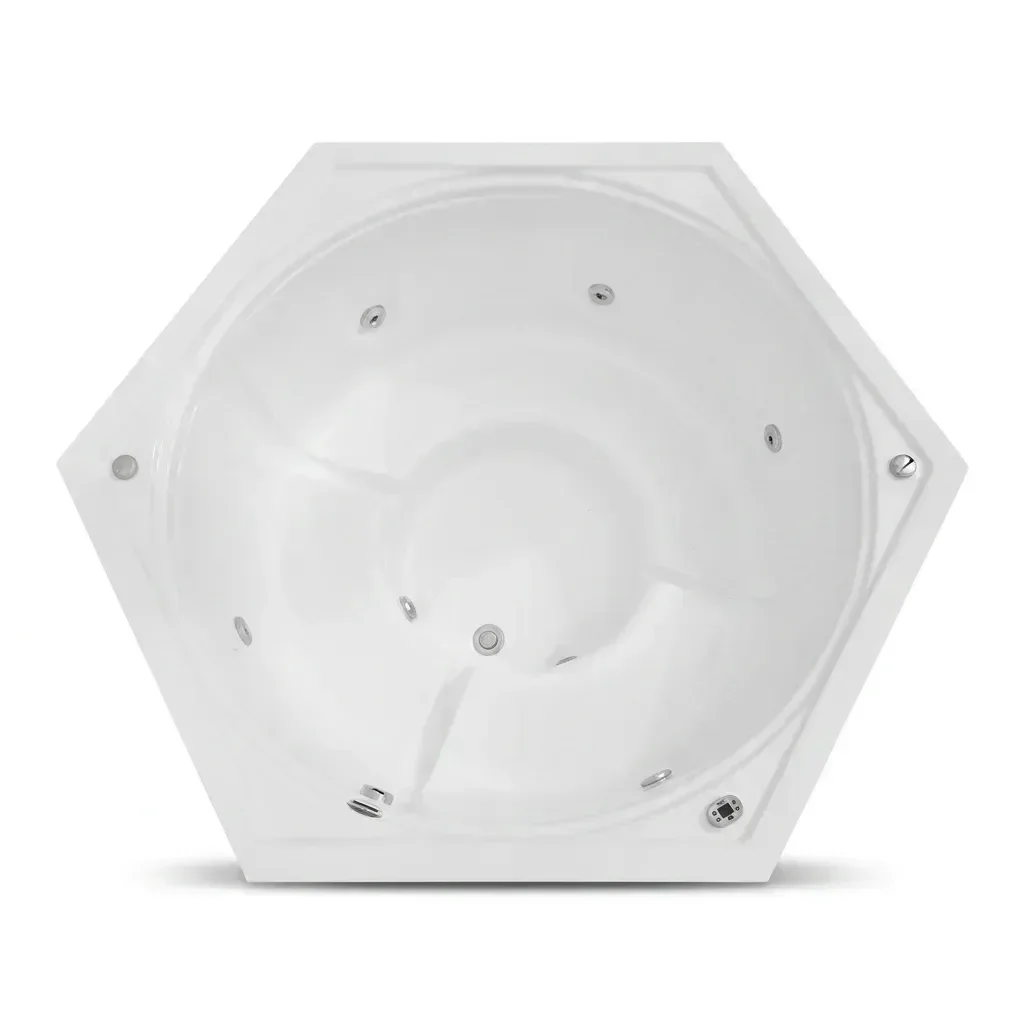 Ver imagem 6 de Spa com Hidromassagem Sextavado Flora Top Line Ouro Fino com Aquecedor e Cromoterapia LED 5 Lugares Gel Coat Branco 220V