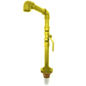 TORNEIRA DESIGN INDUSTRIAL CLASSICA PVC REGISTRO ESFERA 3/4: DOURADO