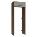 Ver imagem 1 de Porta-geladeira 83 Cm 1 Porta Basculante Rustic/cinza Agata Madesa